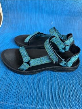 Teva Hurricane - Teal/Black Women Sandals Size 10